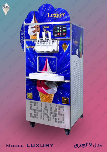 دستگاه بستنی ساز مدل لاکچری؛ بستنیساز با طراحی زیبا و کارایی مناسب برای تولید مداوم بستنی قیفی