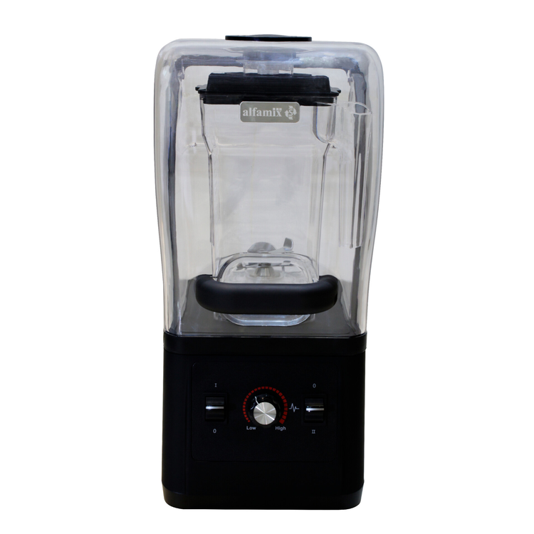 مخلوط کن سایلنسر دار صنعتی 1.6 لیتری | بلندر کمصدا با کاور عایق صدا برای کافیشاپ و آبمیوهفروشی