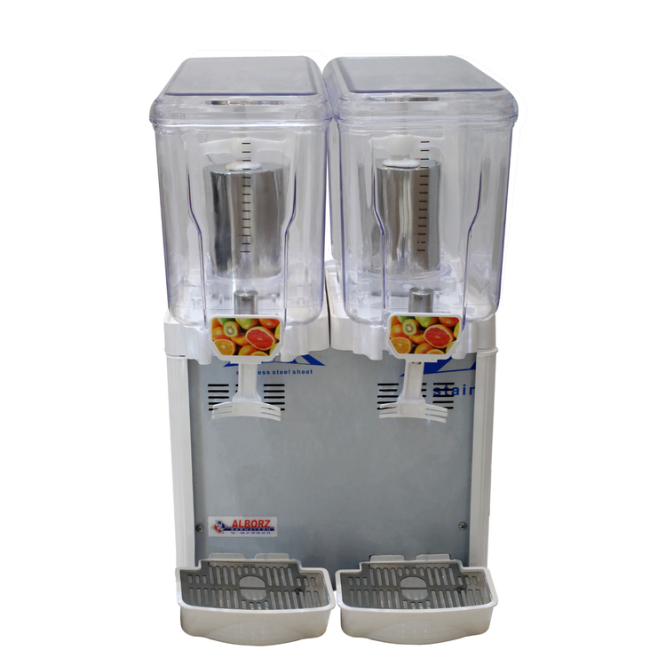 شربت سرد کن دو مخزنه البرز | دستگاه خنککن نوشیدنی مناسب کافیشاپ، رستوران و آبمیوهفروشی